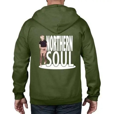Northern Soul Girl Full Zip Hoodie S / City Green