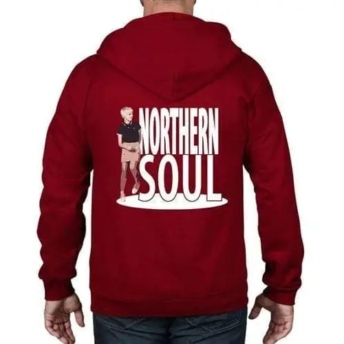 Northern Soul Girl Full Zip Hoodie S / Red