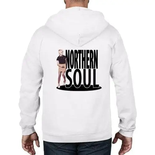 Northern Soul Girl Full Zip Hoodie S / White