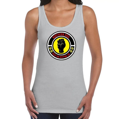 Northern Soul Keep On Keeping On Women's Vest Tank Top XL / Light Grey