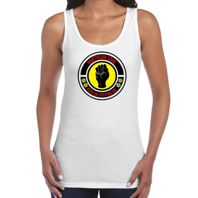 Northern Soul Keep On Keeping On Women's Vest Tank Top XL / White