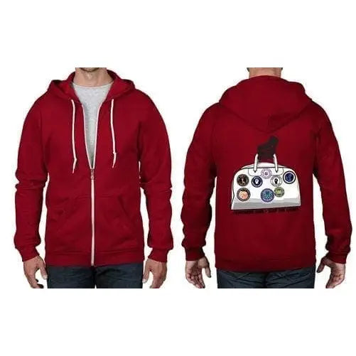 Northern Soul Keep The Faith Bag Full Zip Hoodie L / Red