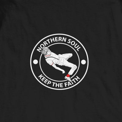 Northern Soul Keep The Faith Dancer Logo Men's Contrast Tipped Polo Shirt