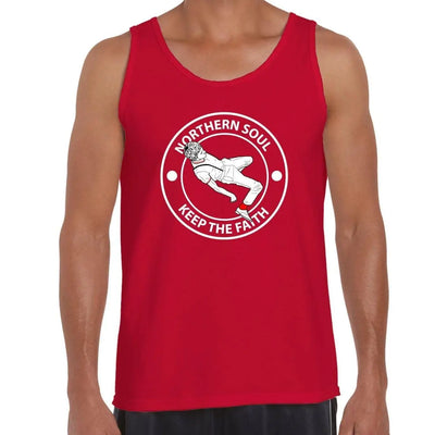 Northern Soul Keep The Faith Dancer Logo Men's Vest Tank Top XL / Red