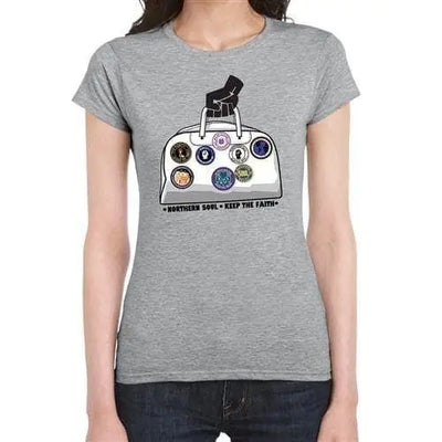 Northern Soul Keep The Faith Holdall Bag Women's T-Shirt M / Light Grey