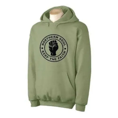 Northern Soul Keep The Faith Hoodie XXL / Khaki