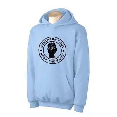 Northern Soul Keep The Faith Hoodie XXL / Light Blue