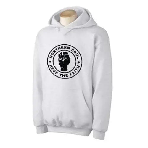 Northern Soul Keep The Faith Hoodie XXL / Light Grey