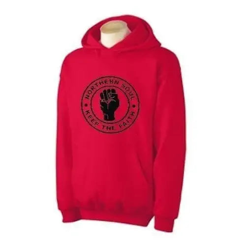 Northern Soul Keep The Faith Hoodie XXL / Red