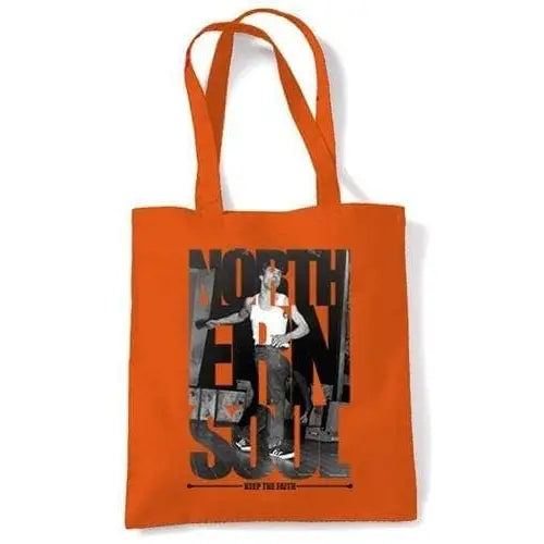 Northern Soul Keep The Faith Photos Shoulder Bag Orange