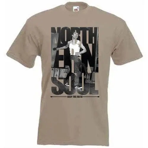 Northern Soul Keep The Faith Photos T-Shirt M / Khaki
