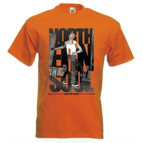 Northern Soul Keep The Faith Photos T-Shirt M / Orange