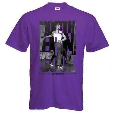 Northern Soul Keep The Faith Photos T-Shirt M / Purple