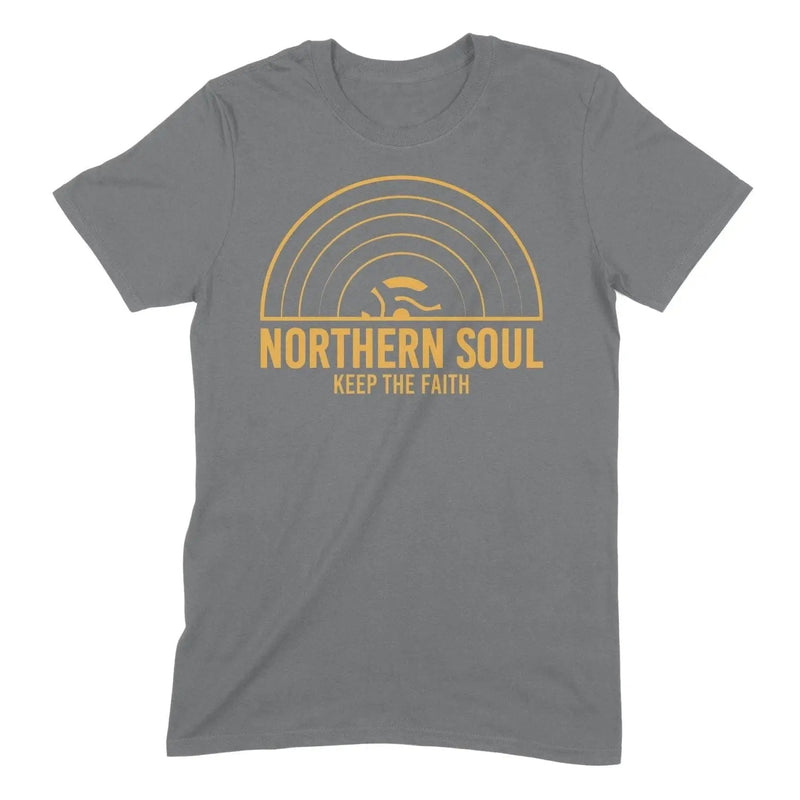 Northern Soul Keep The Faith Record Logo - T-shirt Lunga/Vestito Donna In Cotone (Arancione)