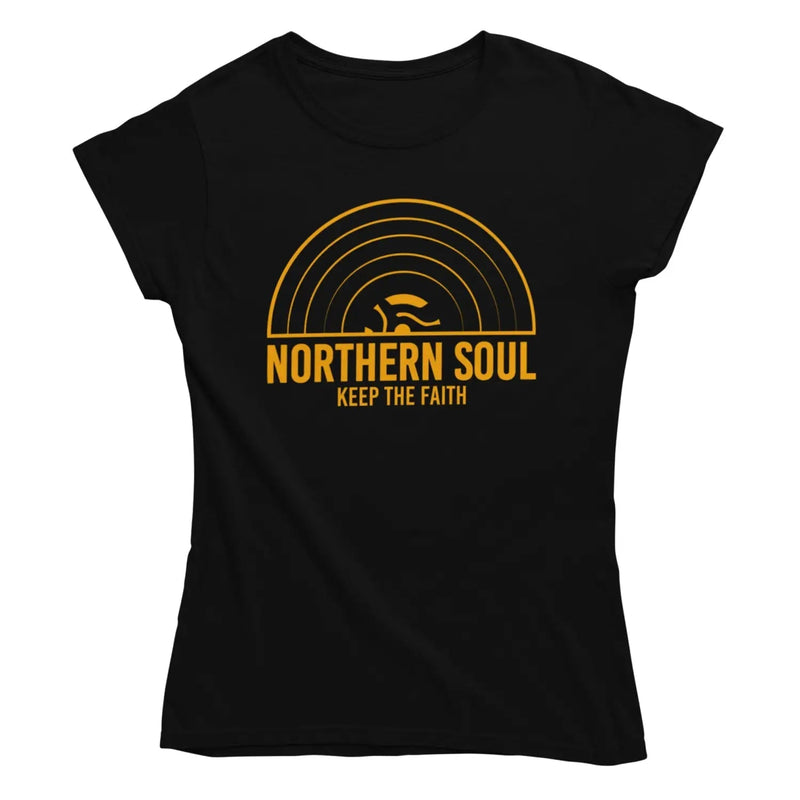 Northern Soul Keep The Faith Record Orange Logo Women’s