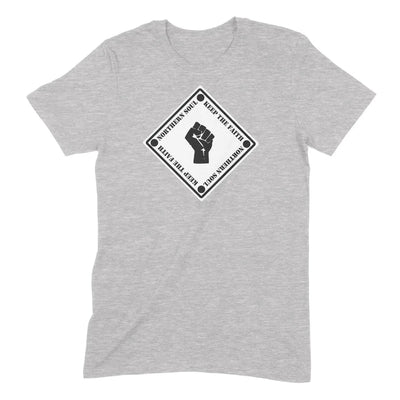 Northern Soul Keep The Faith Square Logo Men's T-Shirt L / Light Grey