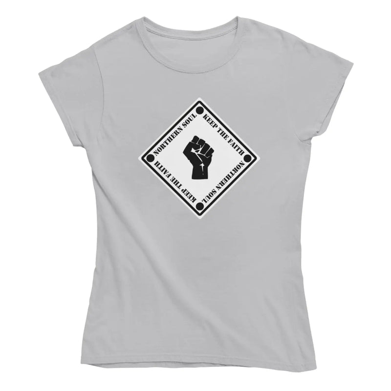 Northern Soul Keep The Faith Square Logo Women’s T-Shirt - L