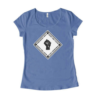 Northern Soul Keep The Faith Square Logo Women's T-Shirt L / Royal
