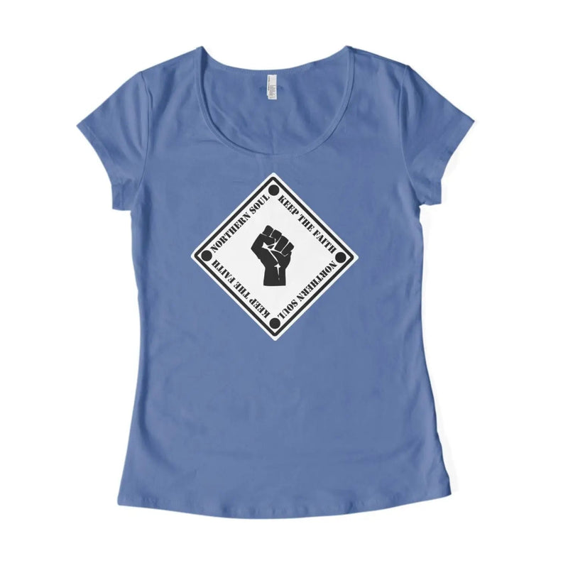 Northern Soul Keep The Faith Square Logo Women&