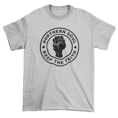 Northern Soul Keep The Faith T-Shirt M / Light Grey