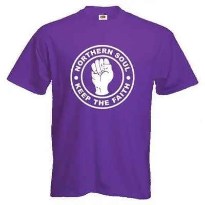 Northern Soul Keep The Faith T-Shirt XL / Purple