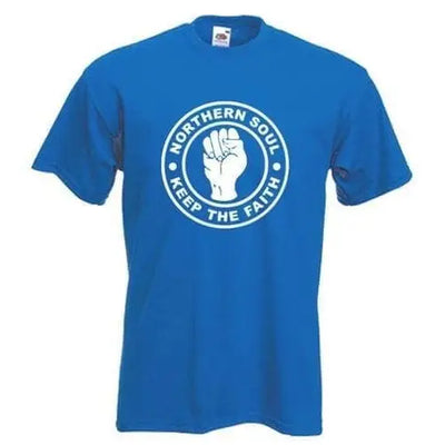 Northern Soul Keep The Faith T-Shirt XL / Royal Blue
