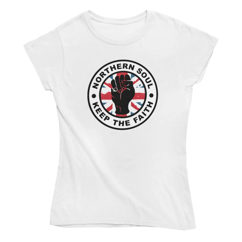 Northern Soul Keep The Faith Union Jack Women’s T-Shirt - M