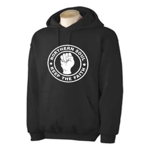 Northern Soul Keep The Faith White Print Hoodie