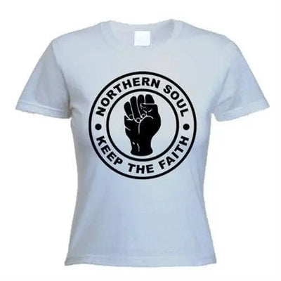 Northern Soul Keep The Faith Women's T-Shirt L / Light Grey