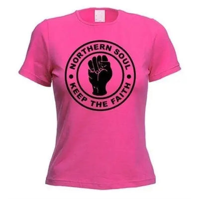 Northern Soul Keep The Faith Women's T-Shirt L / Light Pink