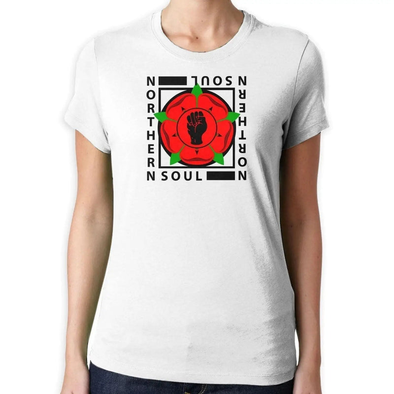 Northern Soul Lancashire Red Rose Logo Women&
