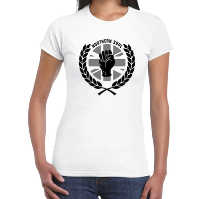 Northern Soul Laurel Leaves Women's T-Shirt S / White