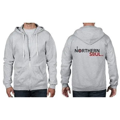 Northern Soul Logo Full Zip Hoodie 3XL / Heather Grey