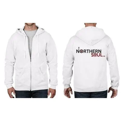 Northern Soul Logo Full Zip Hoodie 3XL / White