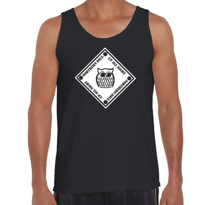 Northern Soul Night Owl Square Logo Men's Vest Tank Top L / Black