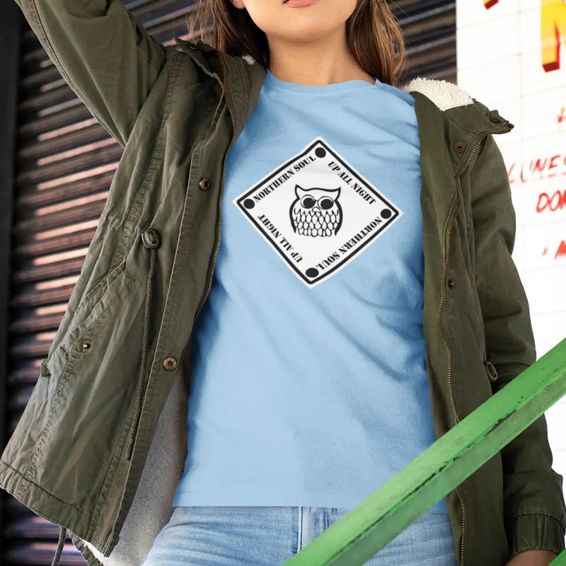Northern Soul Night Owl Square Logo Women’s T-Shirt - Womens