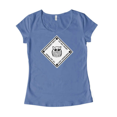 Northern Soul Night Owl Square Logo Women's T-Shirt M / Royal