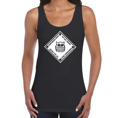 Northern Soul Night Owl Square Logo Women's Vest Tank Top XL / Black