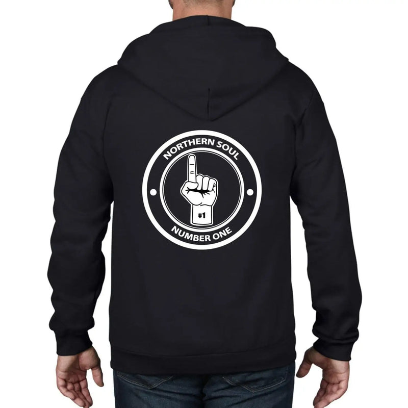 Northern Soul Number One Logo Full Zip Hoodie XXL / Black