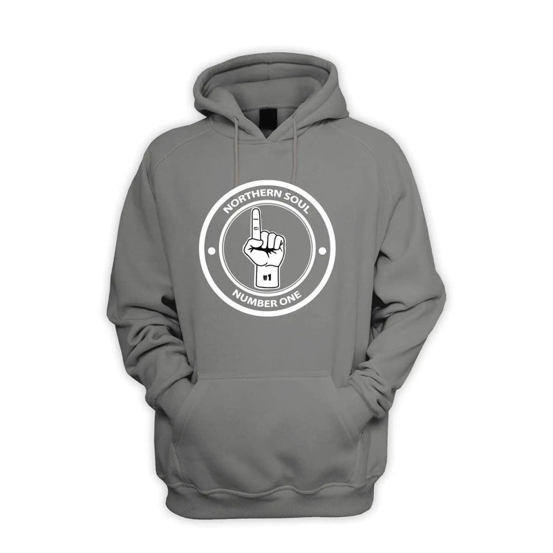 Northern Soul Number One Logo Pouch Pocket Hoodie L / Charcoal