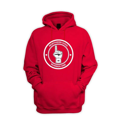 Northern Soul Number One Logo Pouch Pocket Hoodie L / Red