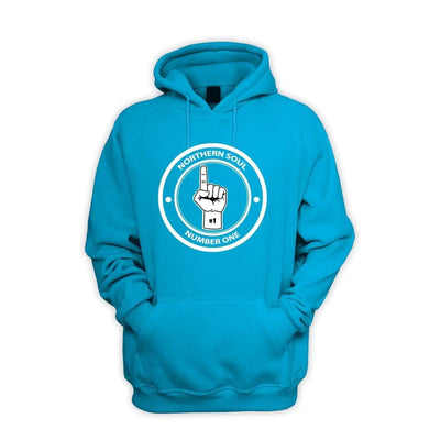 Northern Soul Number One Logo Pouch Pocket Hoodie L / Sapphire Blue
