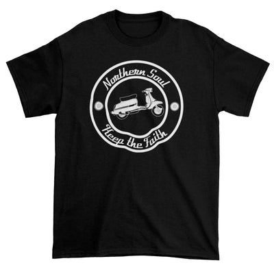 Northern Soul Scooter Black and White Logo Men's T-Shirt L / Black