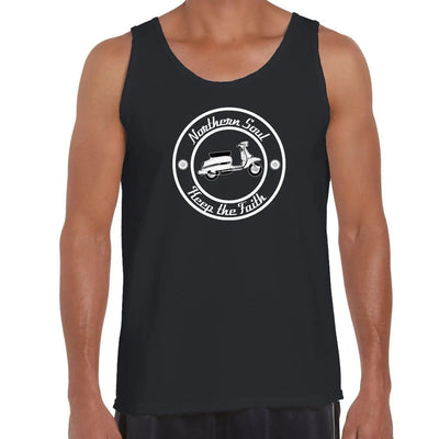 Northern Soul Scooter Black and White Logo Men's Vest Tank Top XL / Black