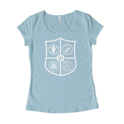 Northern Soul Shield Logo Women's T-Shirt L / Light Blue