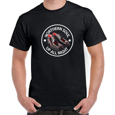 Northern Soul Shoes Up All Night Men's T-Shirt XL / Black