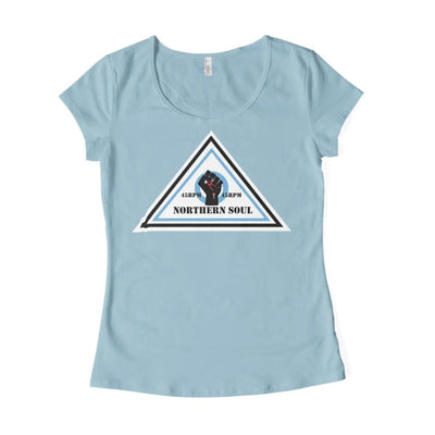 Northern Soul Triangle 45 RPM Women's T-Shirt M / Light Blue