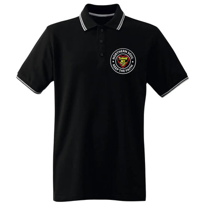 Northern Soul Turnin' My Heartbeat Up Men's Contrast Tipped Polo Shirt S / Black
