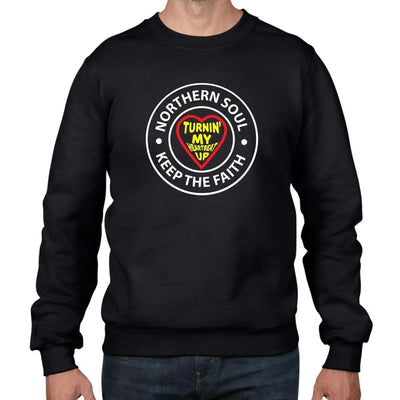 Northern Soul Turnin' My Heartbeat Up Men's Sweatshirt Jumper M / Black