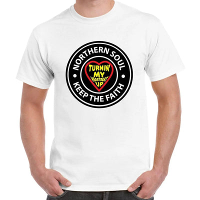 Northern Soul Turnin' My Heartbeat Up Men's T-Shirt M / White